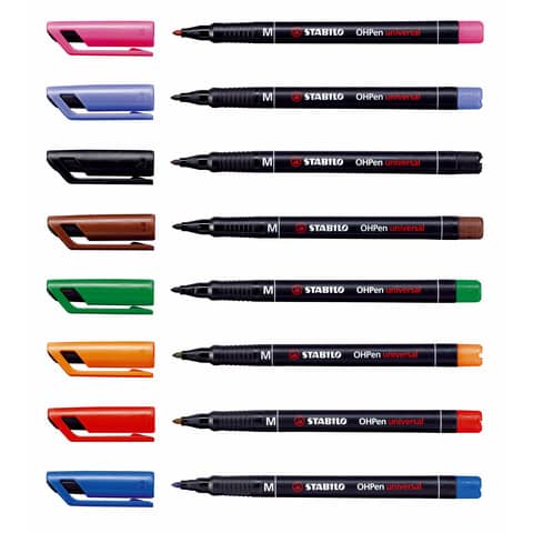 Penna Stabilo OHPen universal Medio (M) 1 mm rosso 843/40